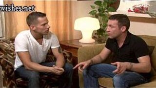 Sexy gay doing blowjob and enjoys anal sex porn video