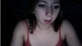 Slutty emo chick in sexy red lingerie porn video